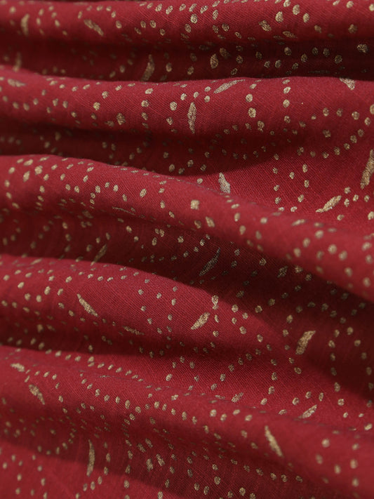 36x70 Maroon Block Print Hijab