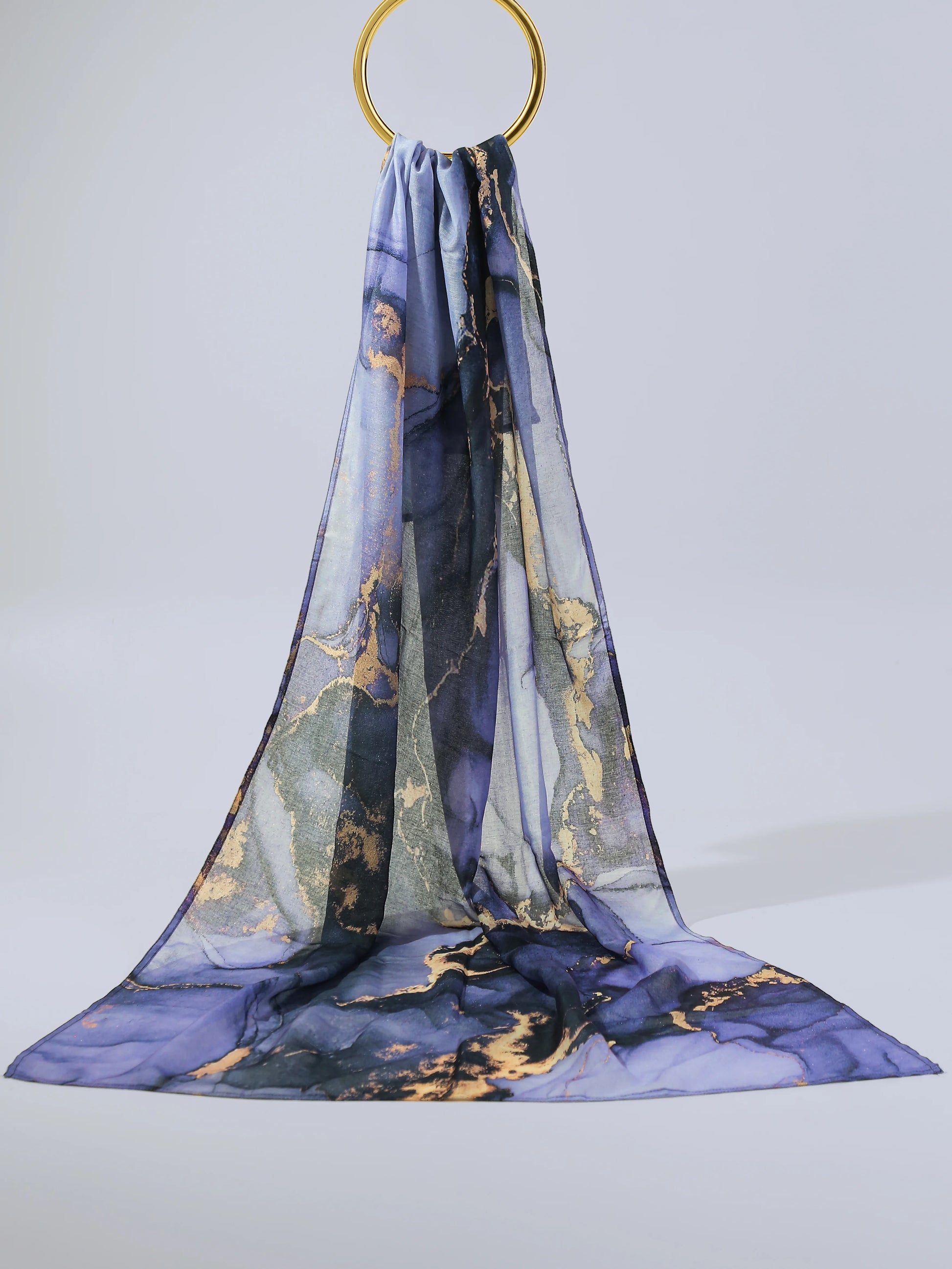 Digital Modal Stole -Cosmic Marble - Hijab Styles
