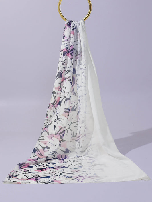 Digital Georgette -Gradient Floral Pattern - Hijab Styles