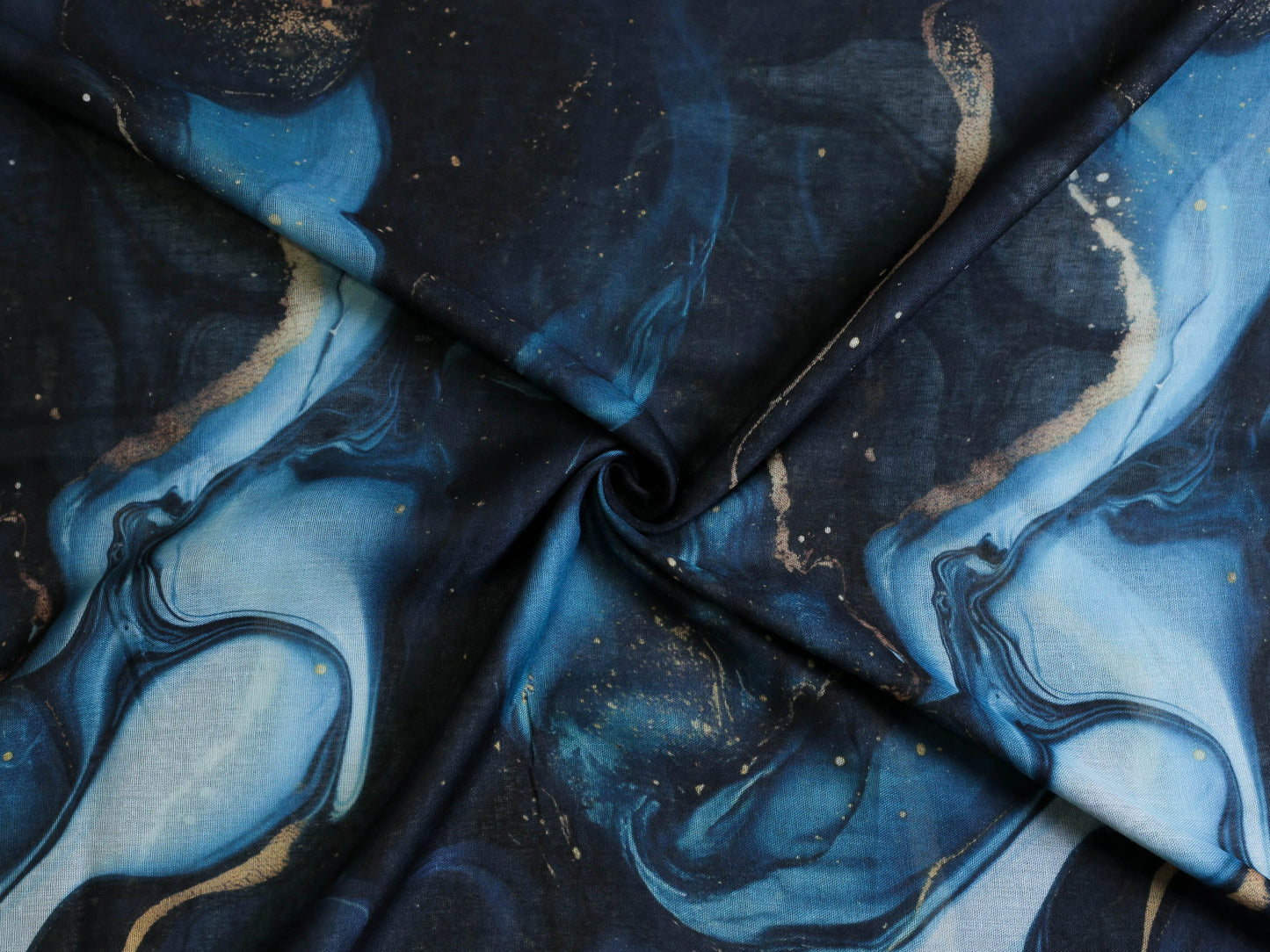 Digital Modal Stole -Rainy Blue - Hijab Styles