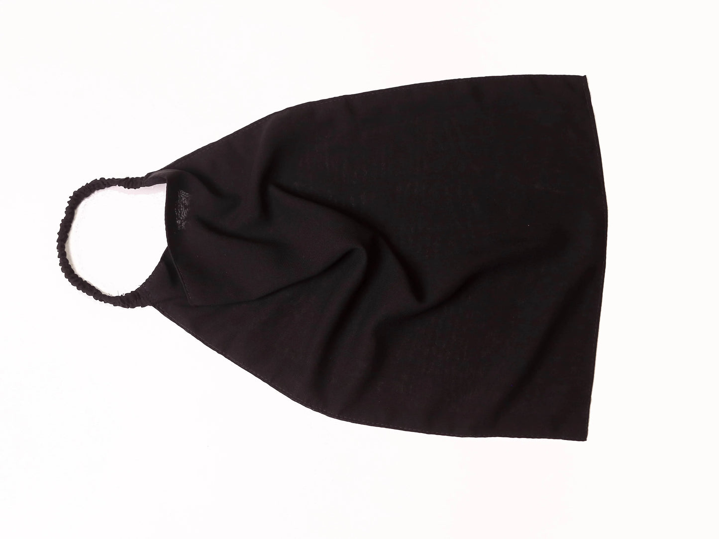 Black stretch band niqab with full lower face coverage