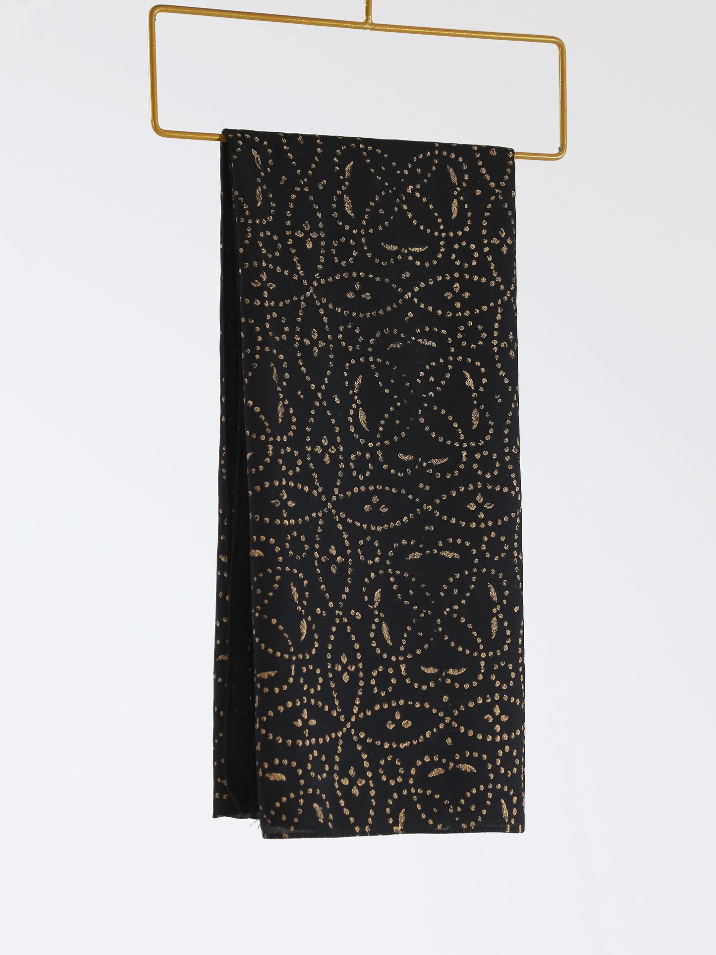 Chiffon Georgette Block Print-Black - Hijab Styles