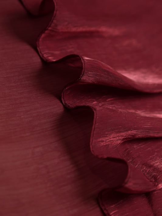 Luxury Silk Hijab-Maroon - Hijab Styles