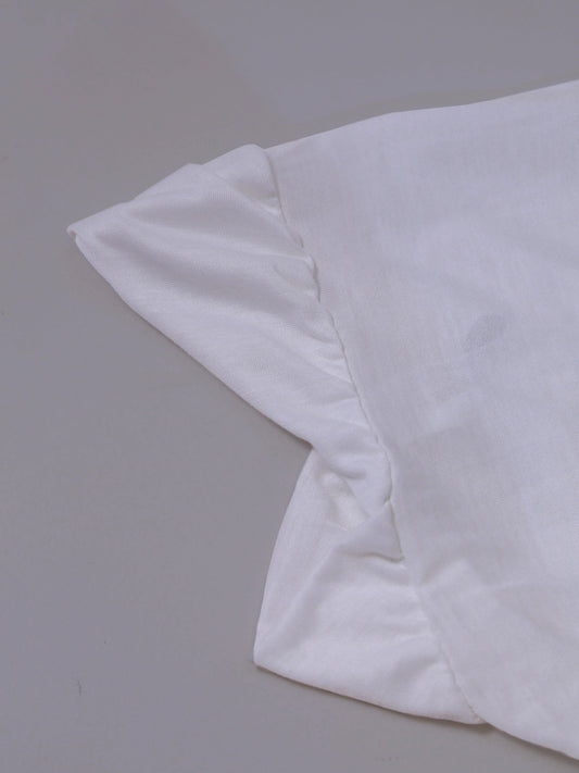 White namaz makna scarfs on a light gray background
