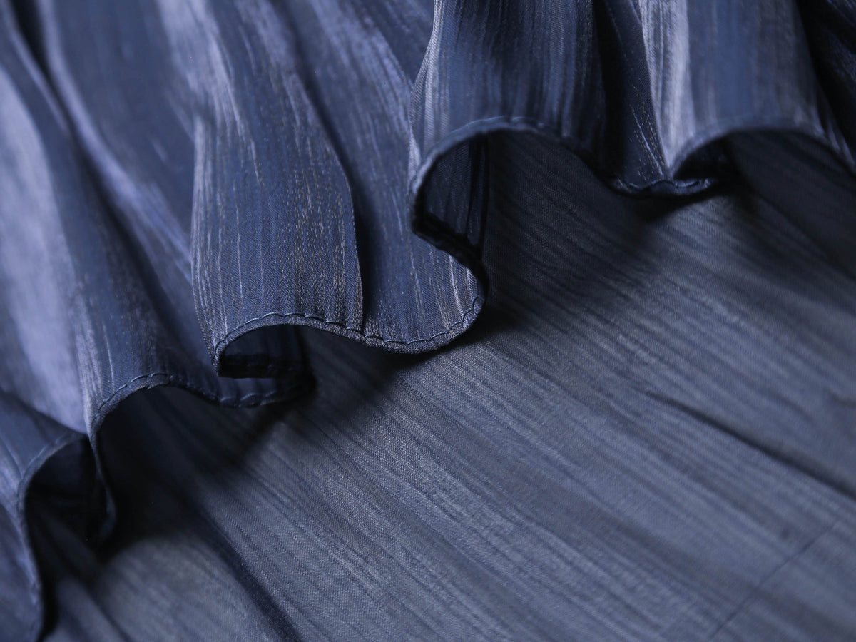 Premium Navy Blue silk hijab with elegant drape