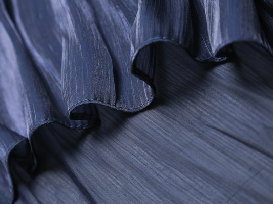 Premium Navy Blue silk hijab with elegant drape
