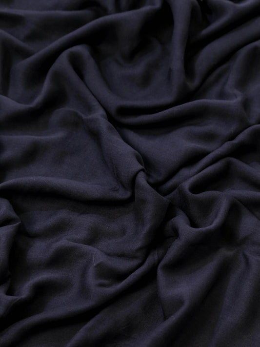 Premium soft navy blue modal hijab with elegant drape