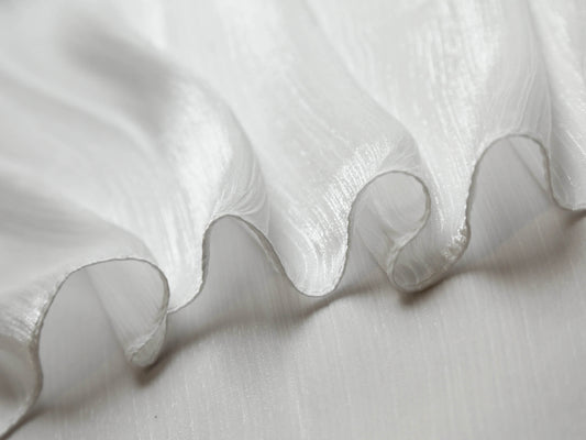 Soft, lightweight Pearl White silk hijab for weddings and Eid