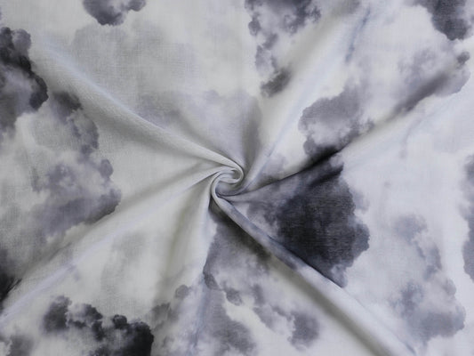 Digital Modal Stole -Cloudy White - Hijab Styles