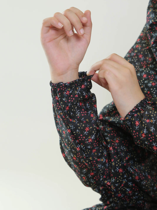 Namaz Chaddar_Cherry Black - Hijab Styles