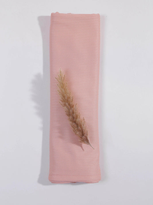 Bamboo Ribbed Jersey Hijab-Salmon Pink