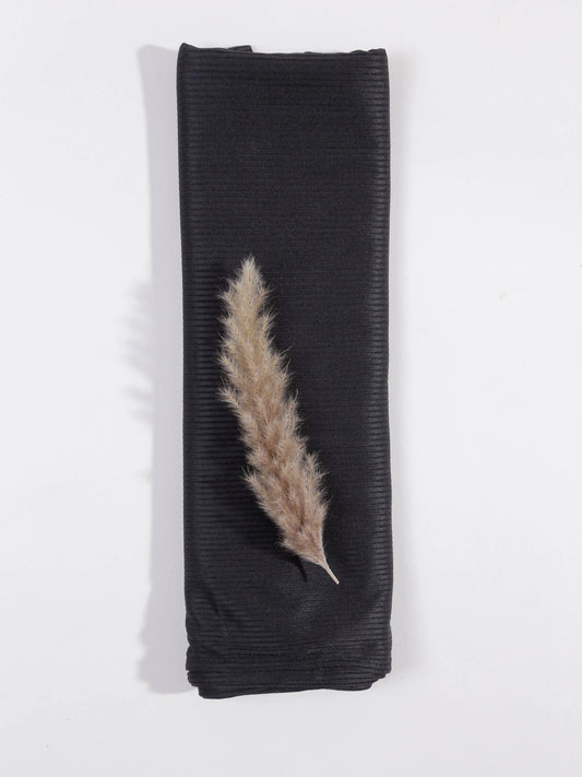 Bamboo Ribbed Jersey Hijab-Black