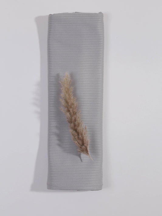 Bamboo Ribbed Jersey Hijab-Grey