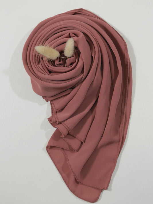 Soft lightweight Crinkle Georgette pink Pakistan hijab styles