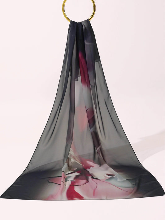 Digital Georgette Chiffon -Moonlit Rose - Hijab Styles