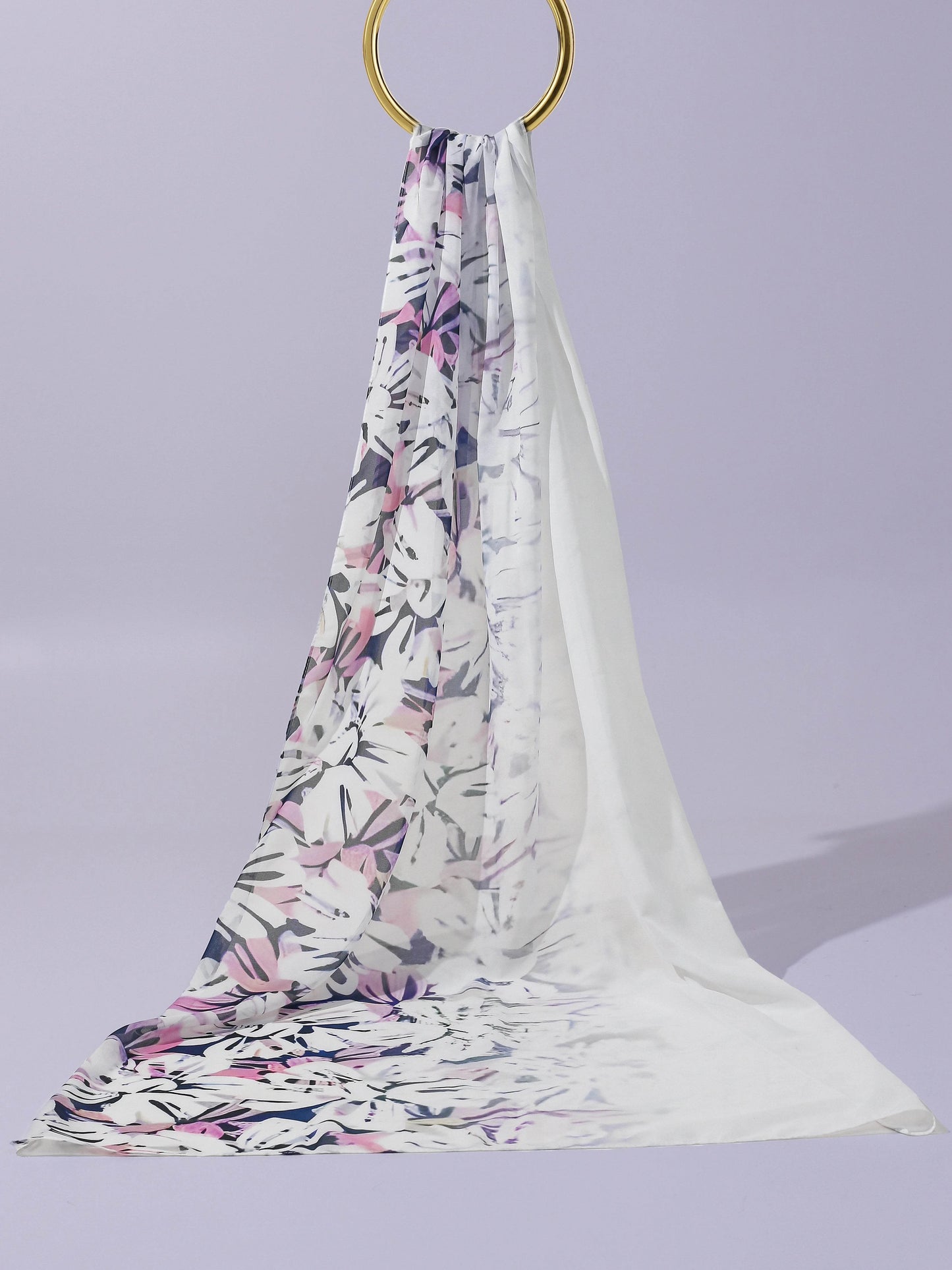 Digital Georgette -Gradient Floral Pattern - Hijab Styles