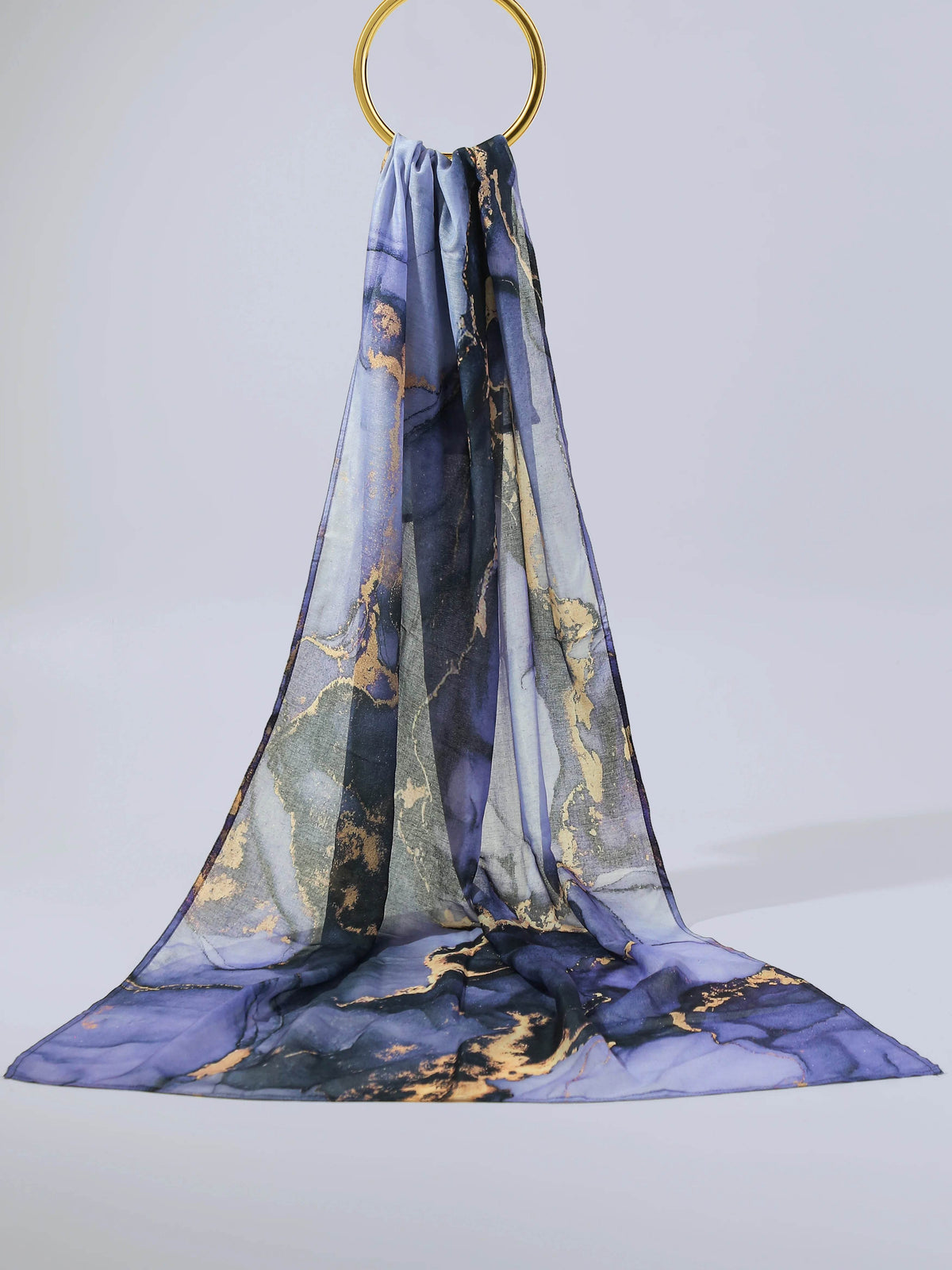 Digital Printed Modal Hijab Cosmic Marble Design Pakistan