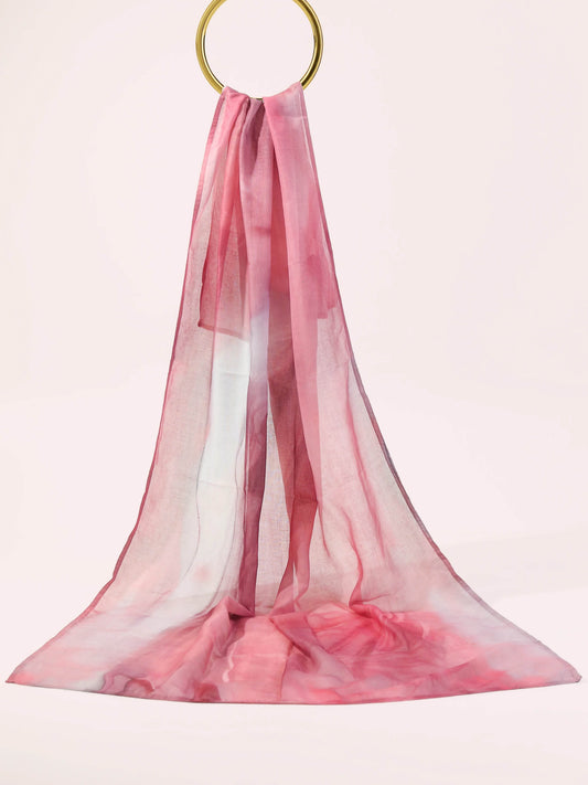 Digital Printed Modal Hijab Pink Crush in Pakistan