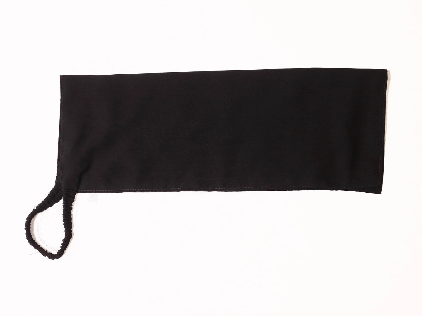 Elastic half niqab with stretch band black front view