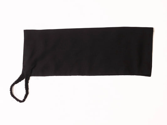 Elastic half niqab with stretch band black front view