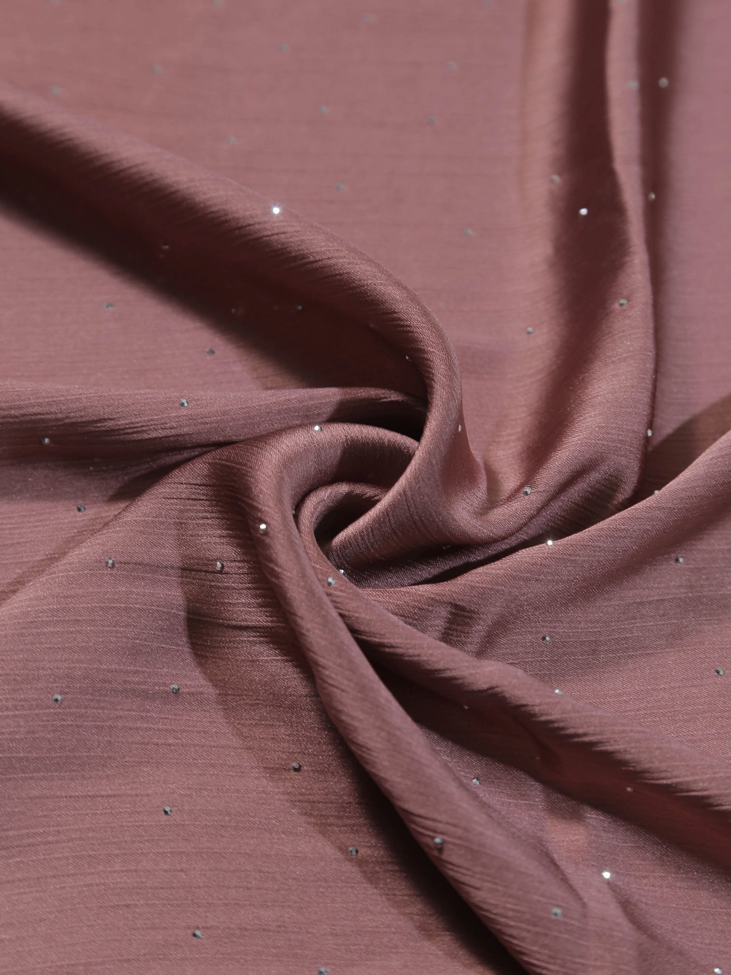 Premium Diamante Silk Hijab -Copper