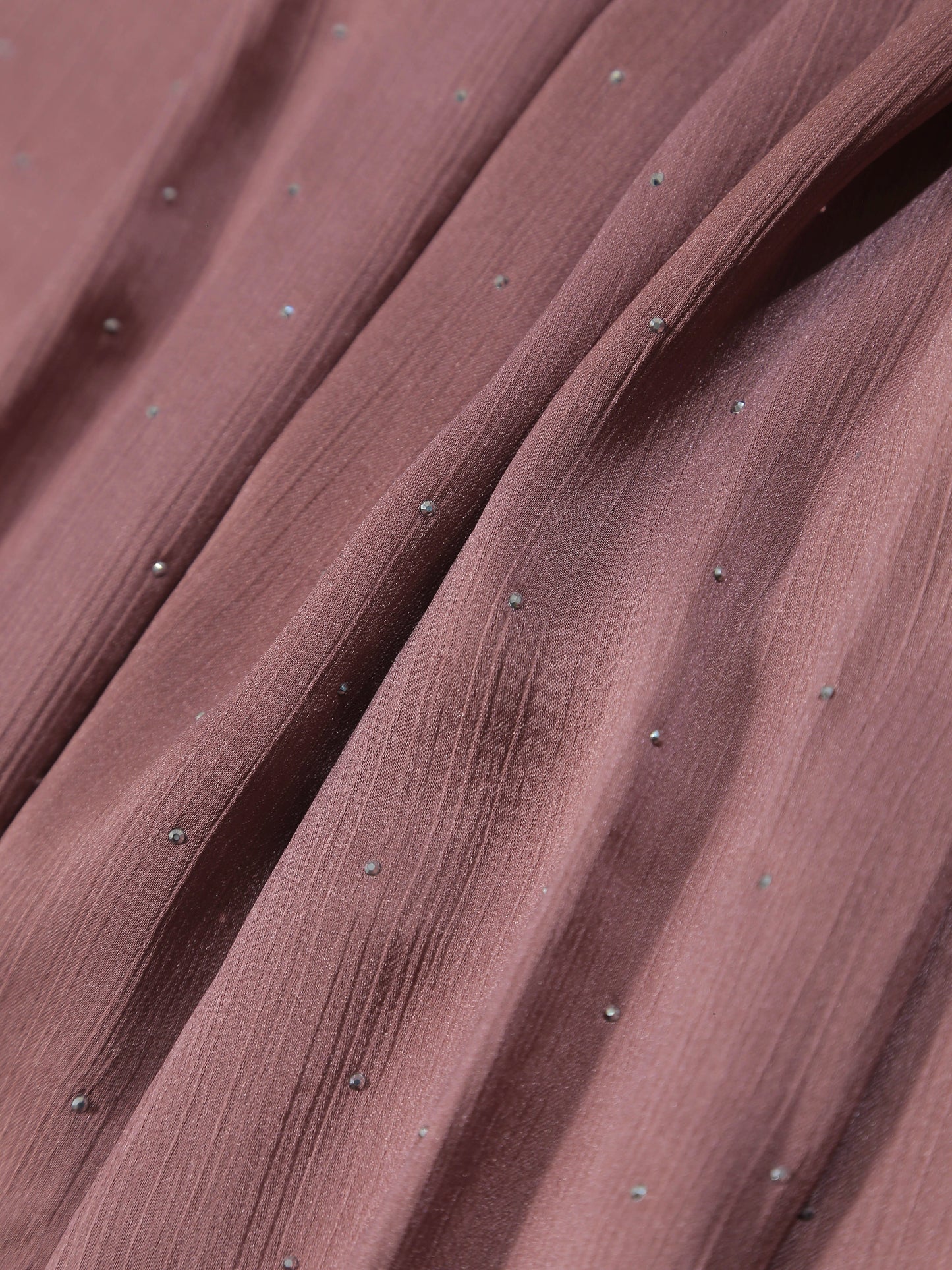 Premium Diamante Silk Hijab -Copper