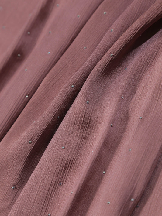 Premium Diamante Silk Hijab -Copper