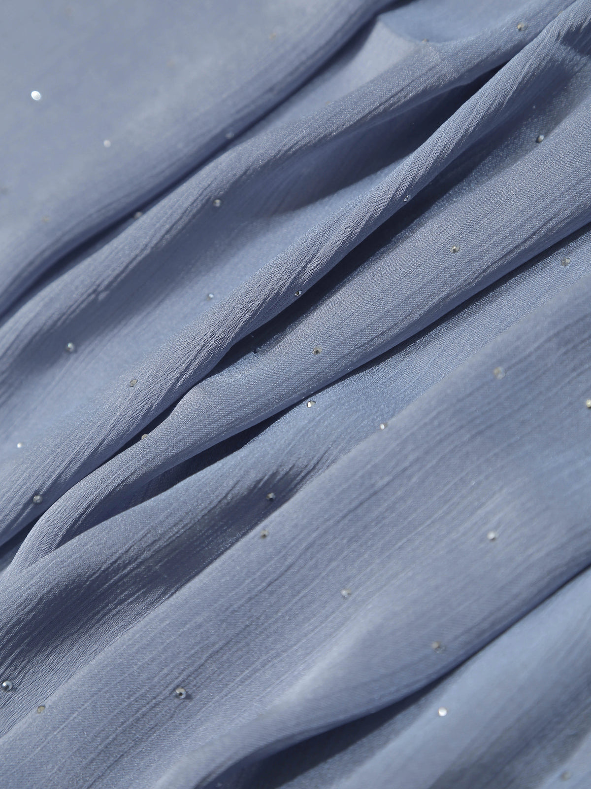 Luxury Arctic Blue silk hijab for weddings and Eid