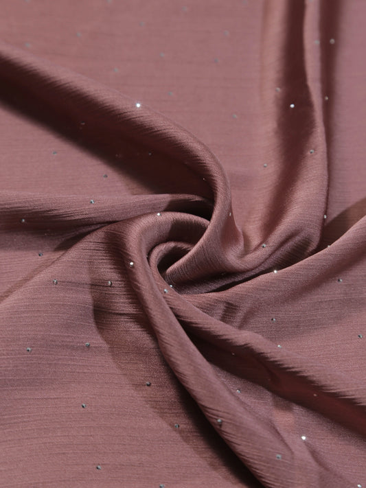 Luxury Copper silk hijab for weddings and Eid