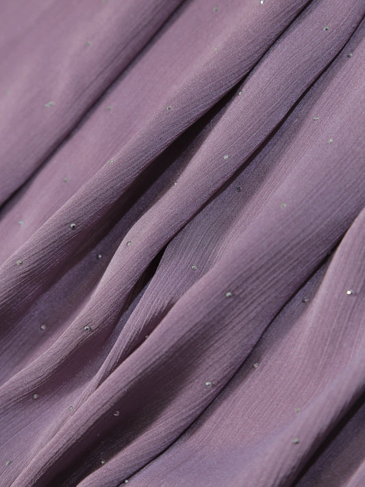 Luxury Mauve silk hijab for weddings and Eid