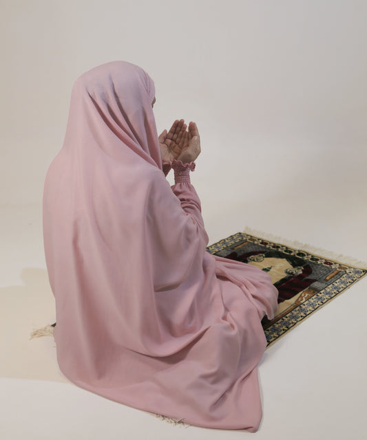 Pink  namaz chadar soft elegant prayer chadar for women Pakistan