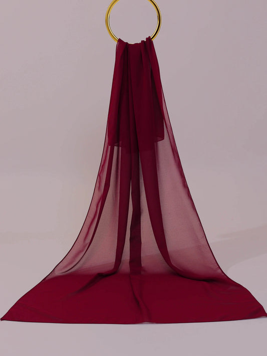 Plain Georgette Hijab Maroon Pakistan