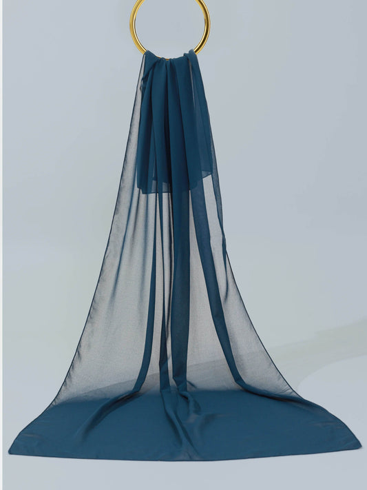 Plain Georgette Hijab Teal Pakistan