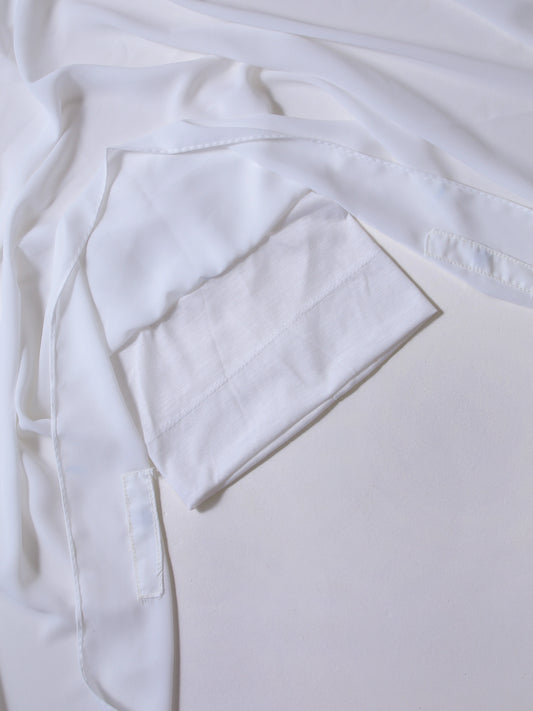 White No Pin Magnetic Hijab