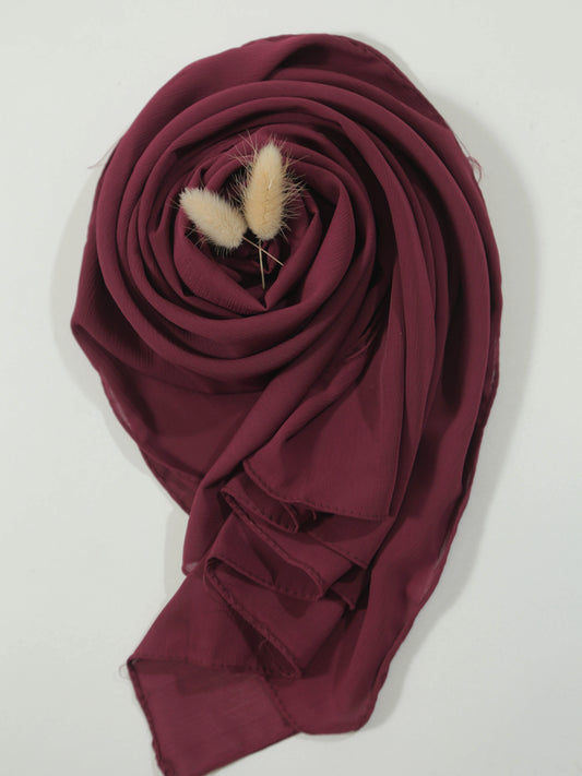 Crinkle Georgette - Maroon pakistan hijabstyles