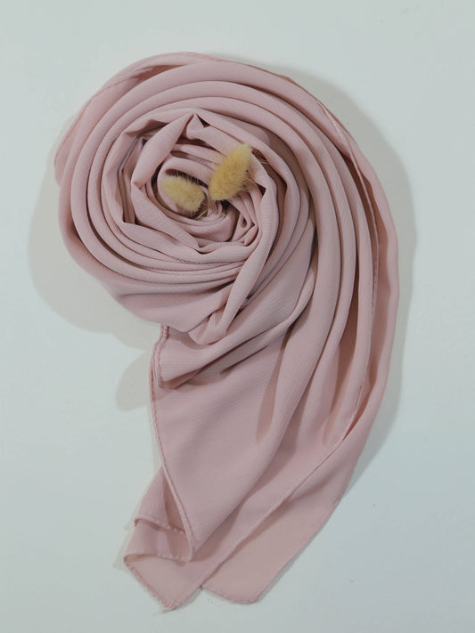Crinkle Georgette - Powder Pink Pakistan hijab styles