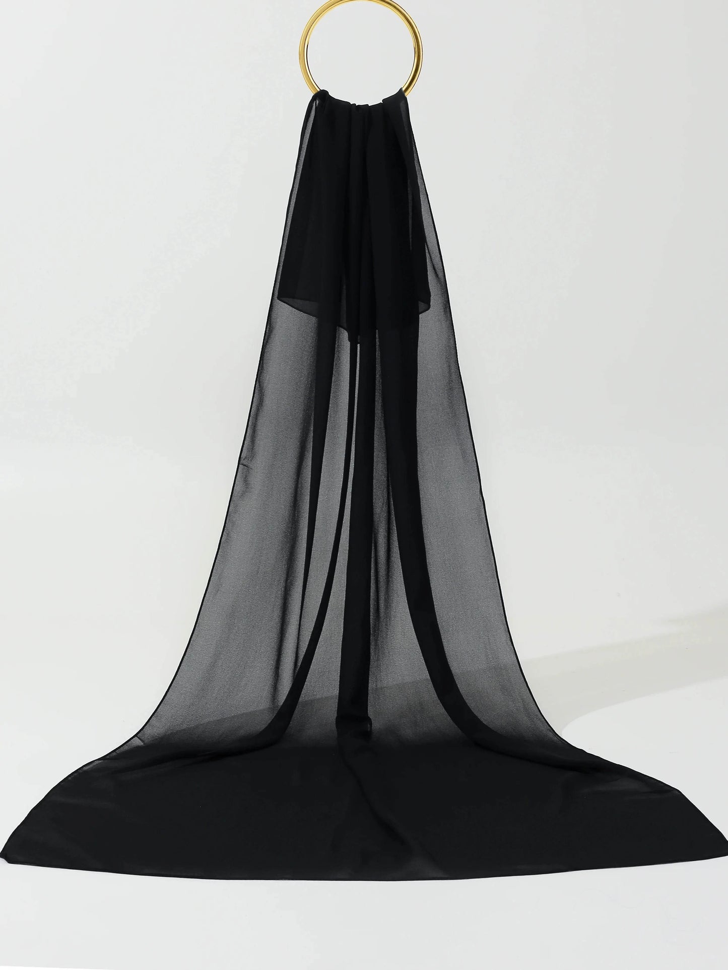 Georgette Plain-Black - Hijab Styles