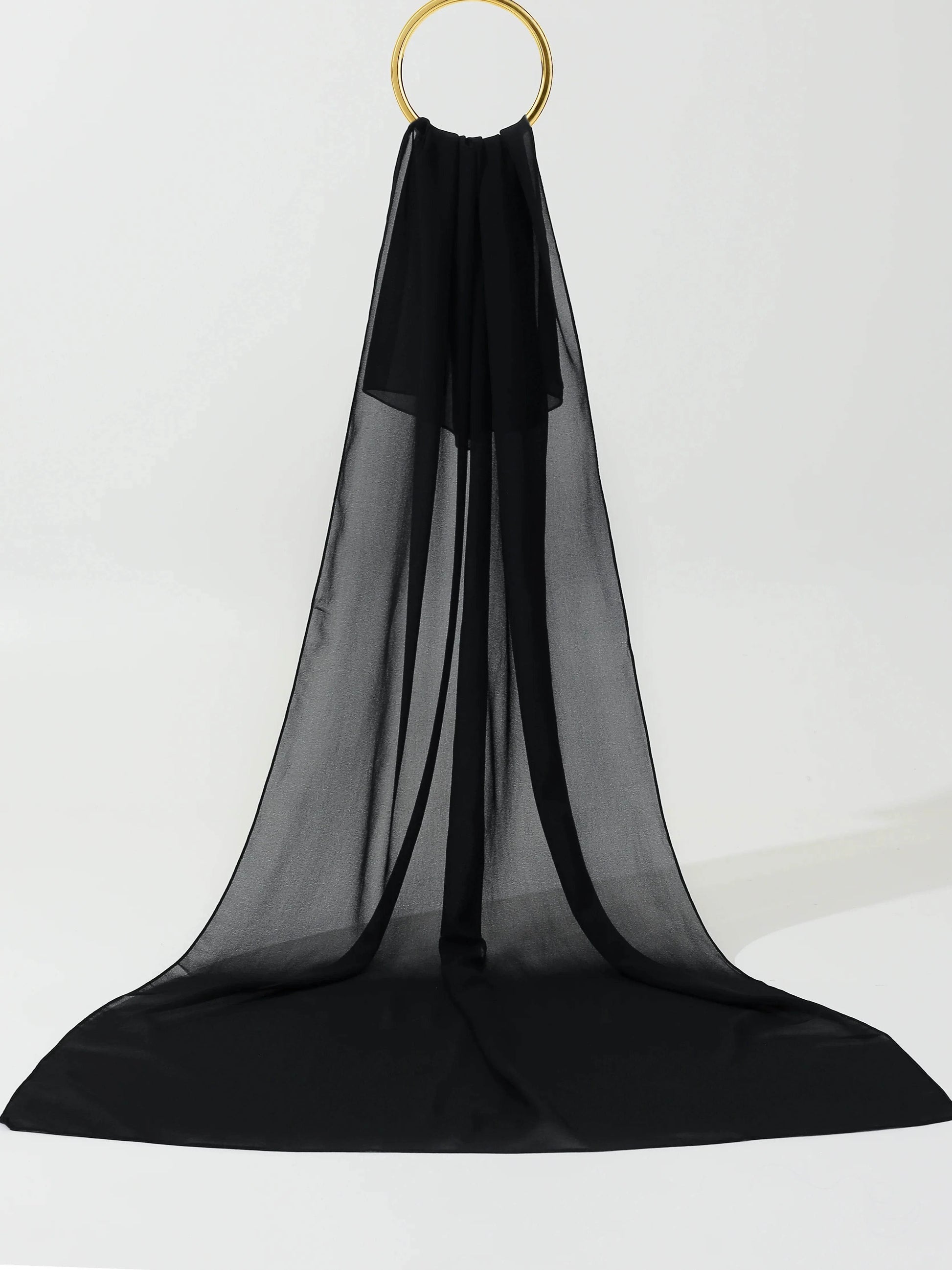 Georgette Plain-Black - Hijab Styles