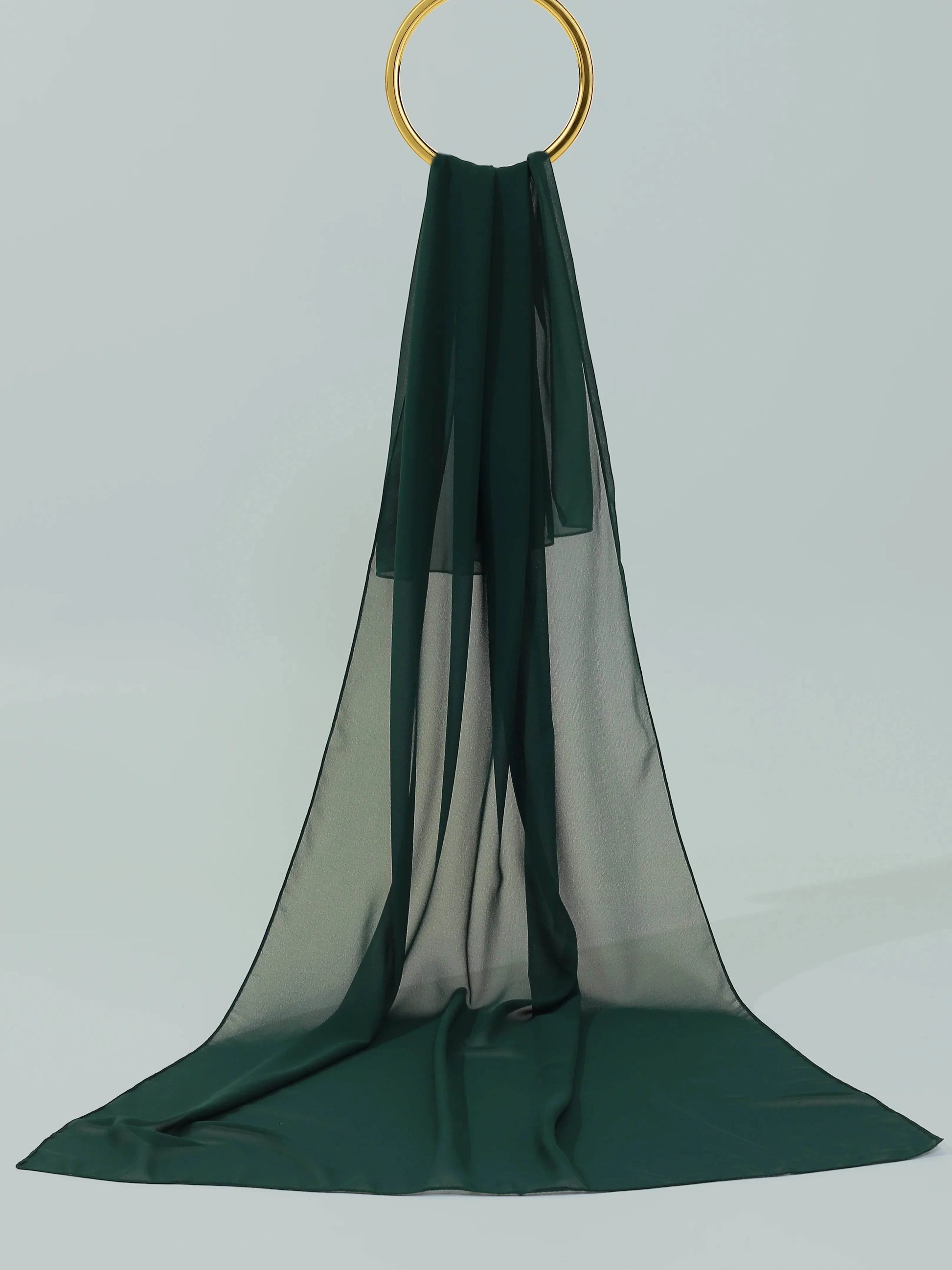 Georgette Plain-Ever Green - Hijab Styles