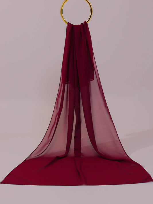 Georgette Plain-Maroon - Hijab Styles