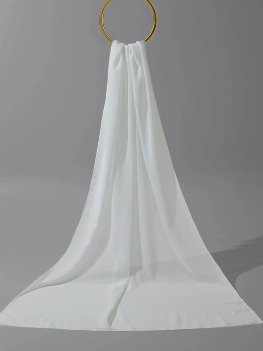 Georgette Plain-White - Hijab Styles