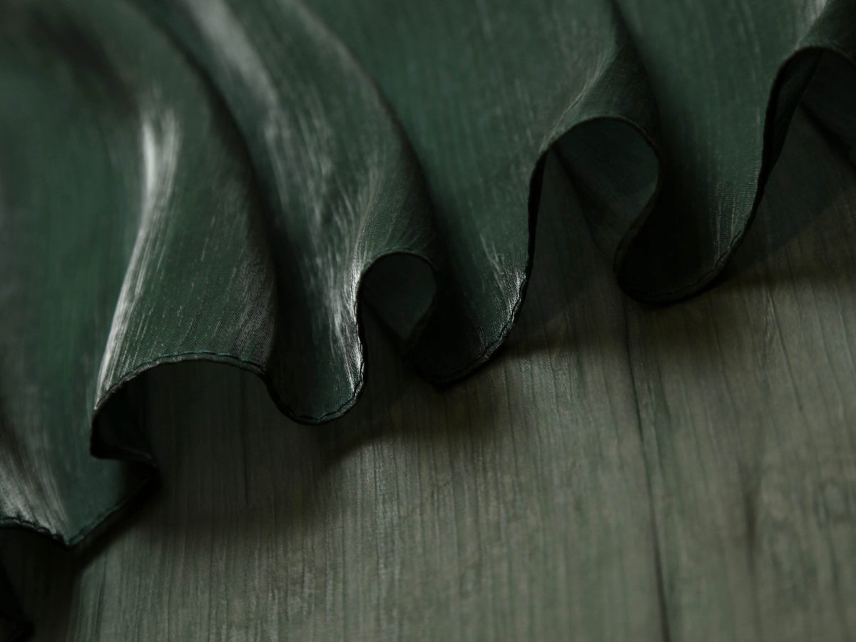 Premium Emerald Green silk hijab with elegant drape