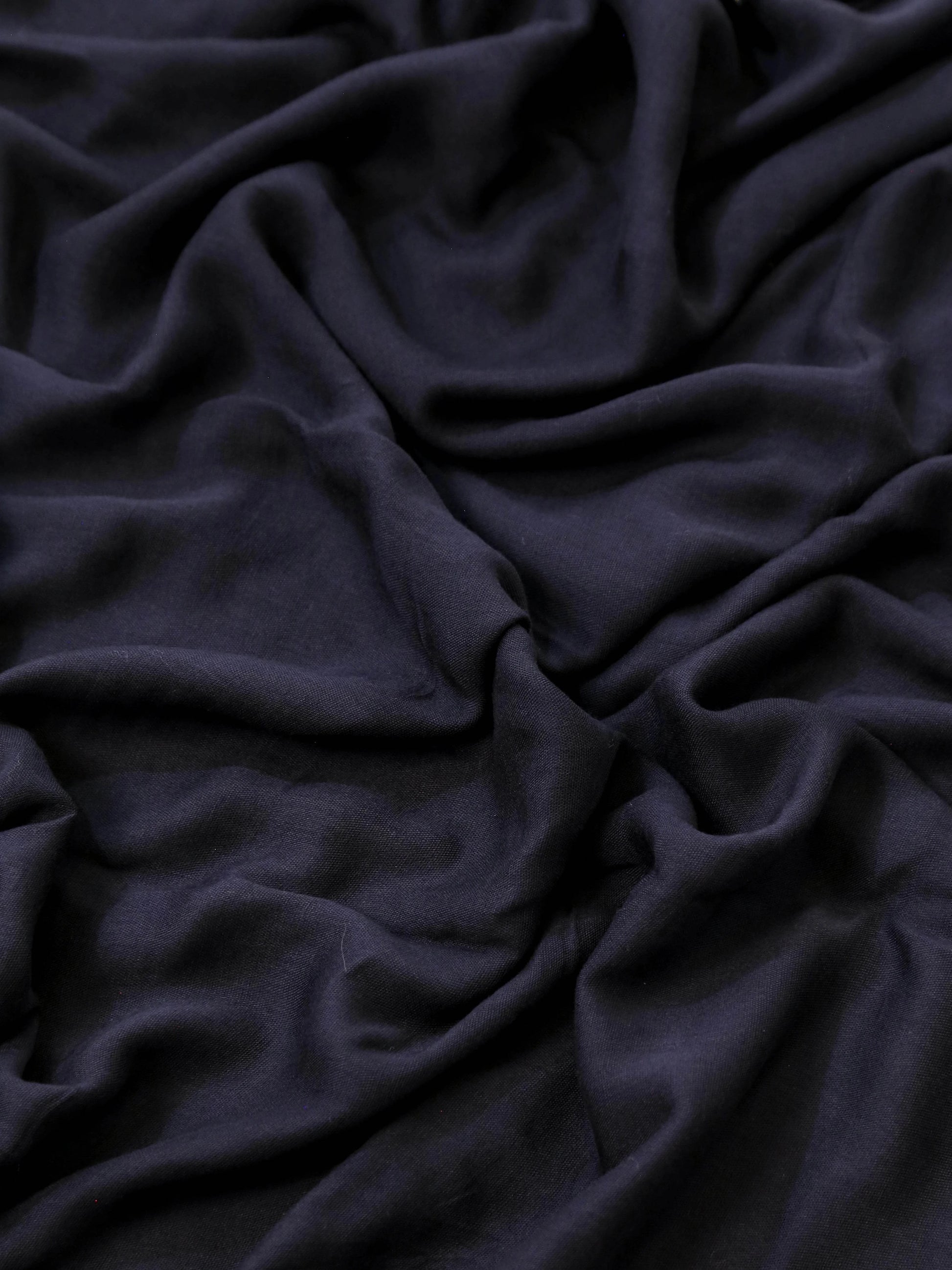 Premium soft navy blue modal hijab with elegant drape