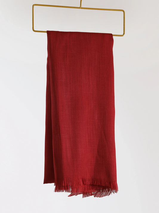 TURKISH LAWN CASHMERE-CRIMSON RED - Hijab Styles