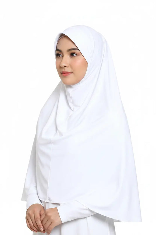 White makna hijab Pakistan soft breathable daily wear hijab